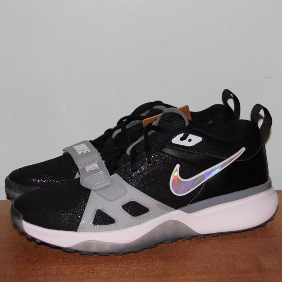 Nike Air Zoom Diamond Elite Turf Baseball Shoes Mens 8.5 Black - Picture 2 of 6